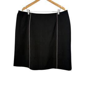 Apostrophe Woman Black Pencil Skirt Plus Size 20W Career Office Lined‎